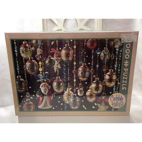 Cobble Hill 1000 Piece Jigsaw Puzzle - Christmas Ornaments New In Box Great Gift - Picture 1 of 16